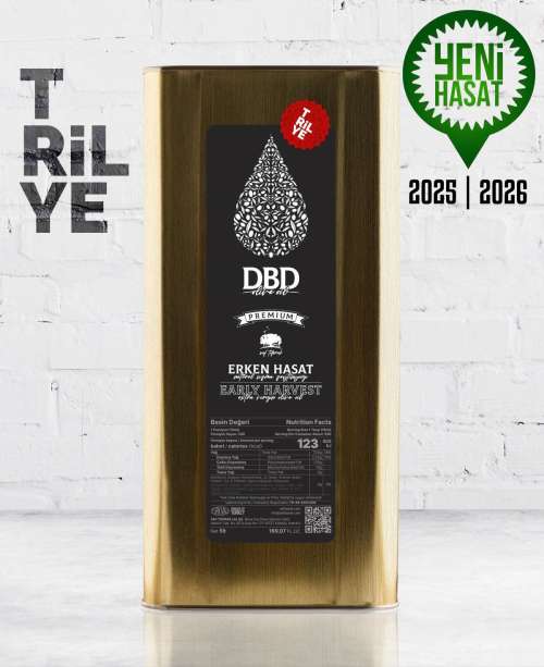 Trilye Erken Hasat Zeytinyağı 5 Litre - Teneke